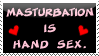 Masturbation Is Hand Sex Stamp