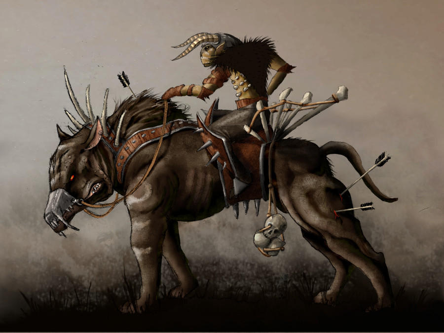 Warg Rider by bradlyvancamp on DeviantArt