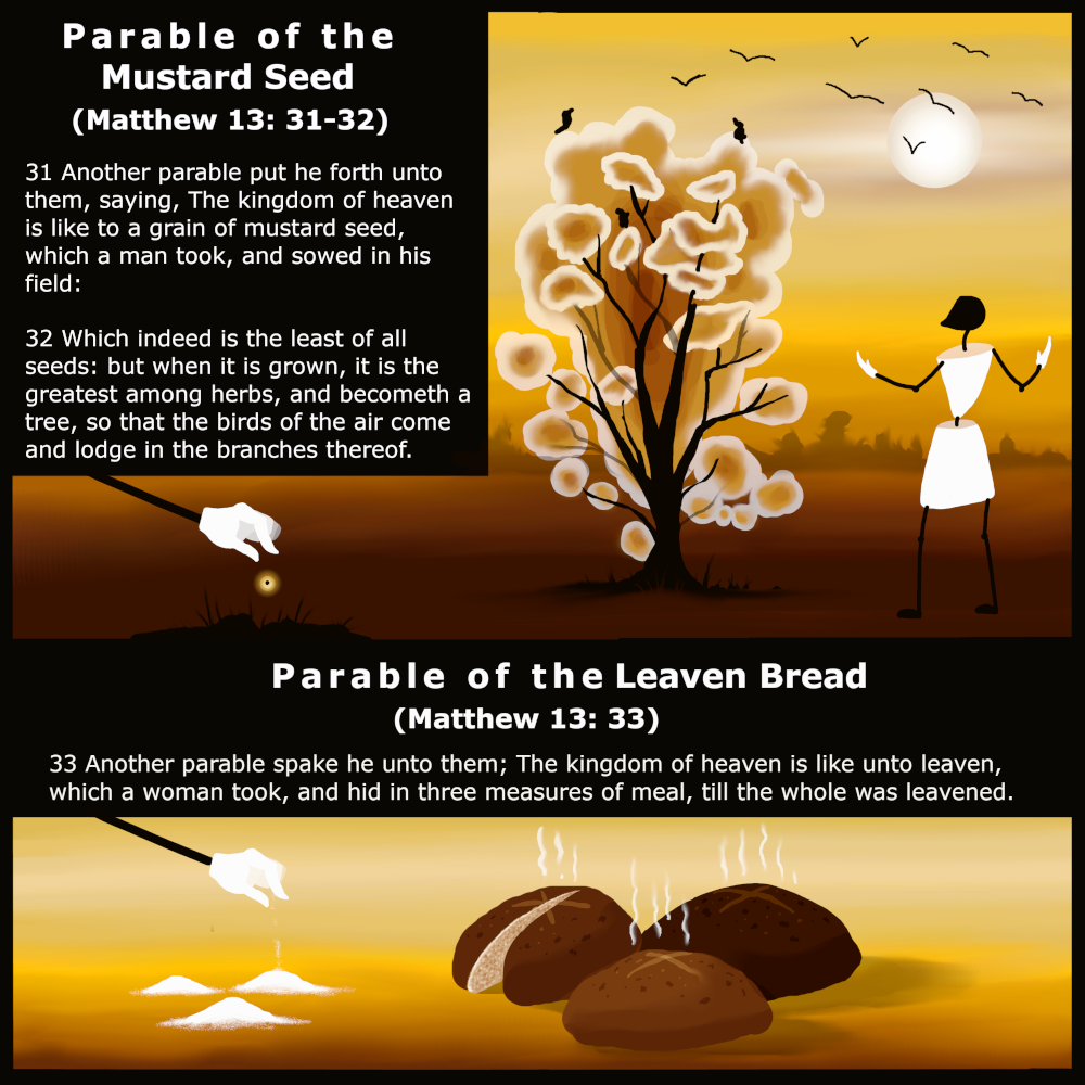 Parables of the Mustard Seed and Leaven Bread by bradlyvancamp on DeviantArt Parables of the Mustard Seed and Leaven Bread by bradlyvancamp on DeviantArt