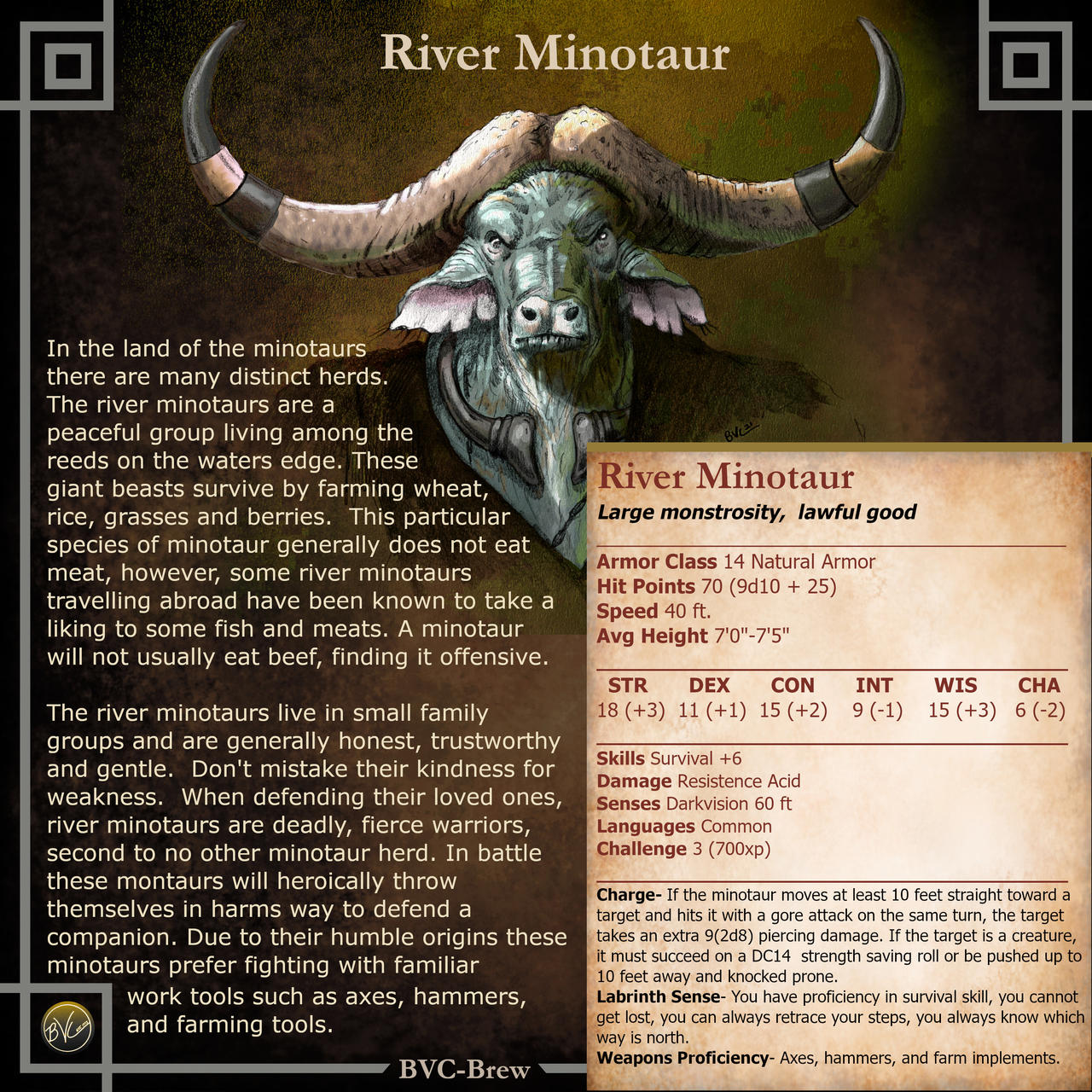 Mino Races Race-River Minotaur by bradlyvancamp on DeviantArt