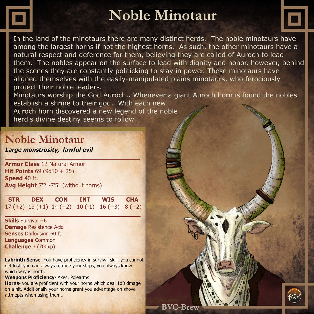 Race-Noble Minotaur by bradlyvancamp on DeviantArt