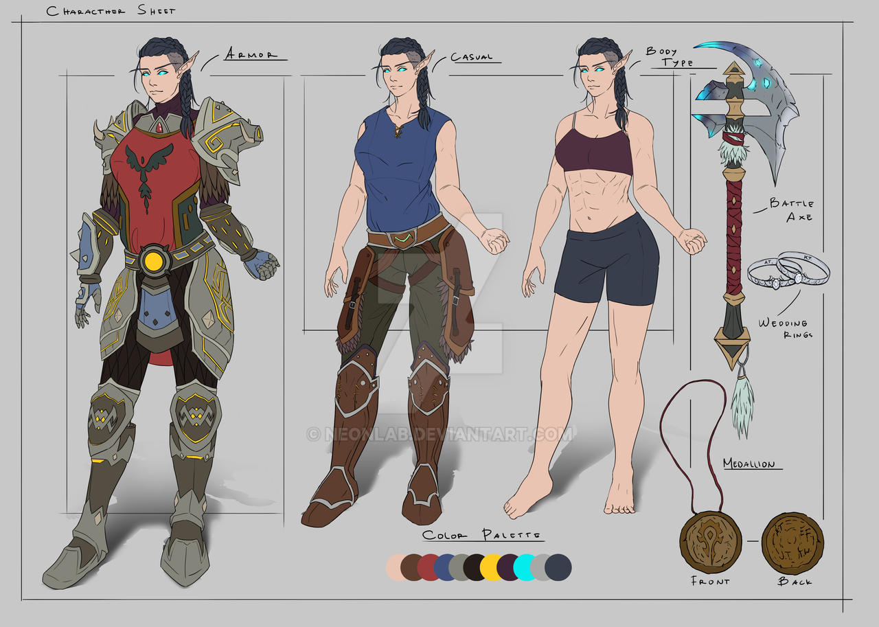 Commission Workz - Character Sheet by NeonLab on DeviantArt