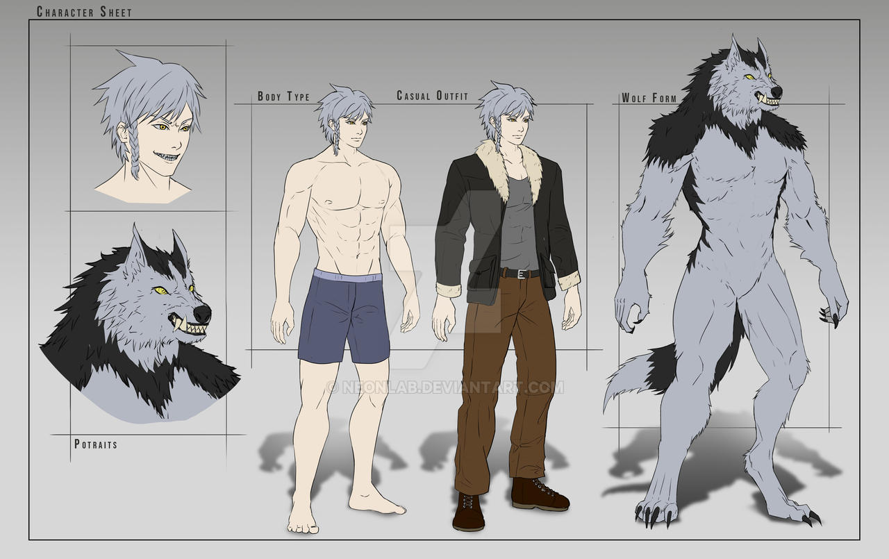 Commission Workz Werewolf Character Sheet by NeonLab on DeviantArt