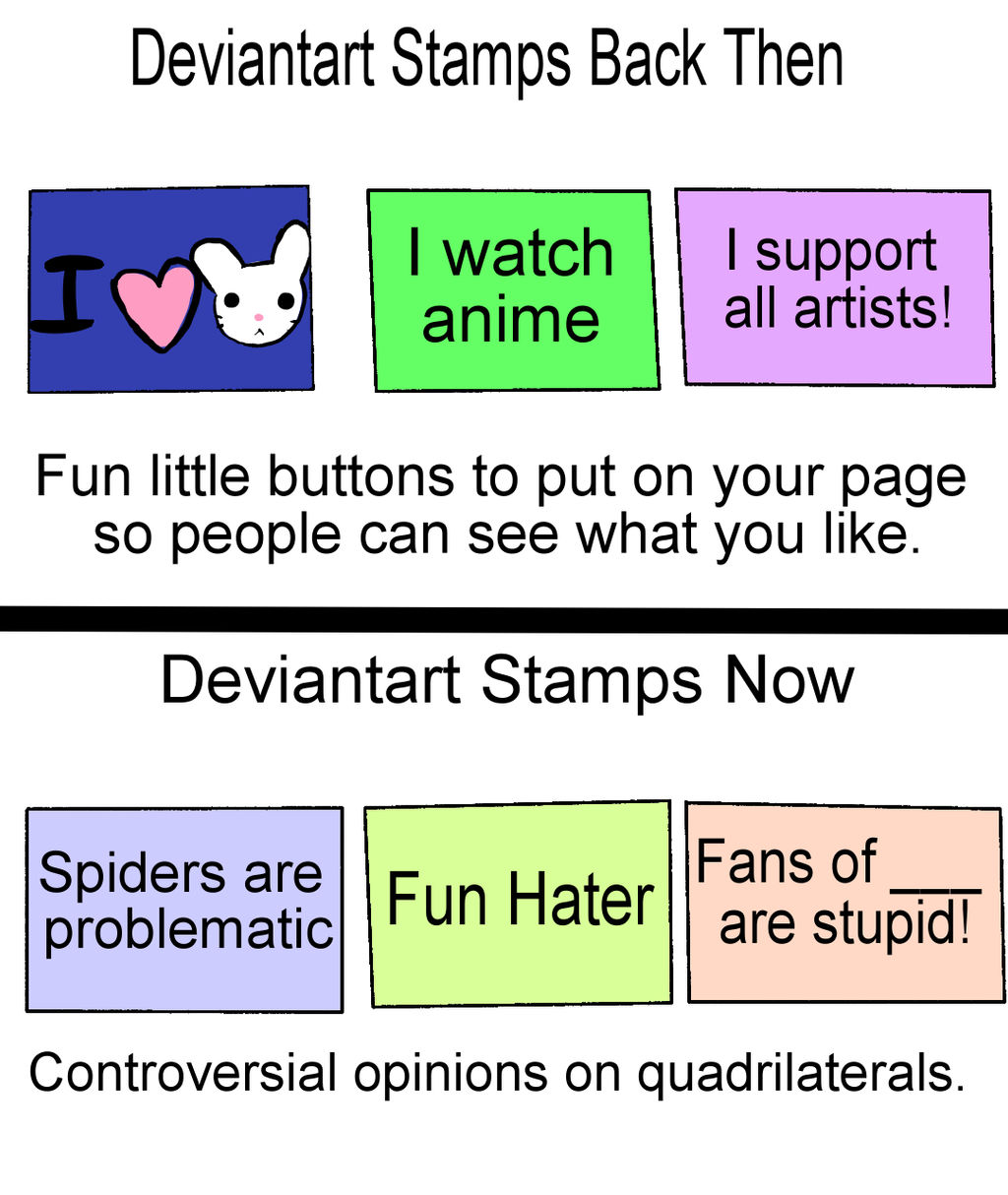 Da Stamp DA Stamps Then and Now by TheCreatorOfSoften on DeviantArt