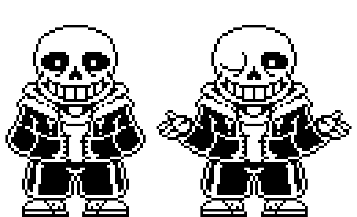 Free: Pixel Skeleton - Sans Undertale Pixel Art Clipart (#369600  