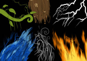 Element Wolves by yuumei on DeviantArt