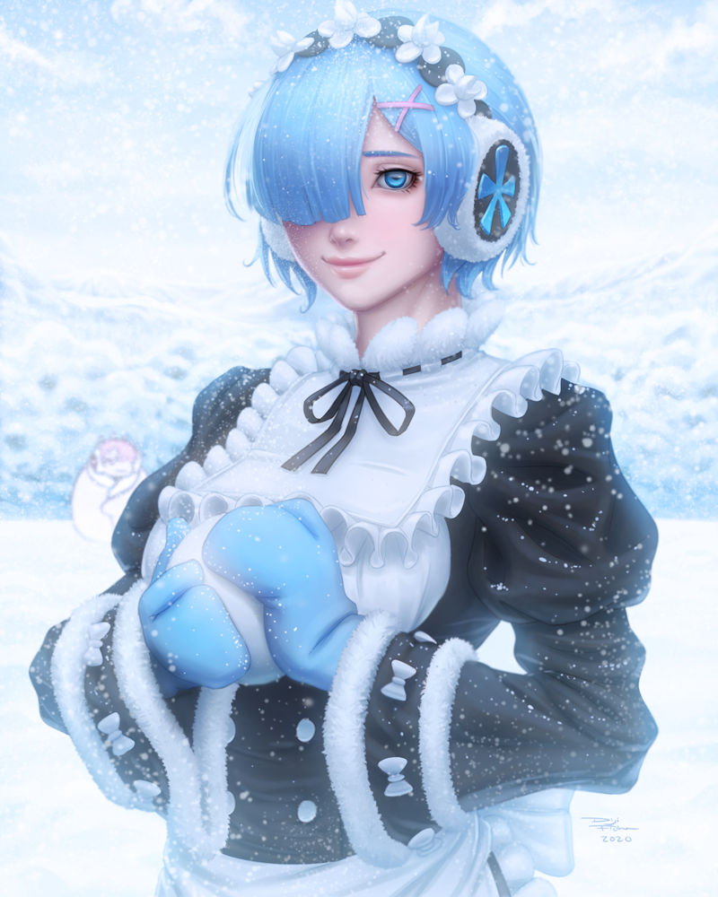 Winter Rem (ReZero Memory Snow) by DigiFlohw on DeviantArt