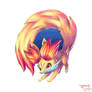 Fennekin as Firefox logo 2
