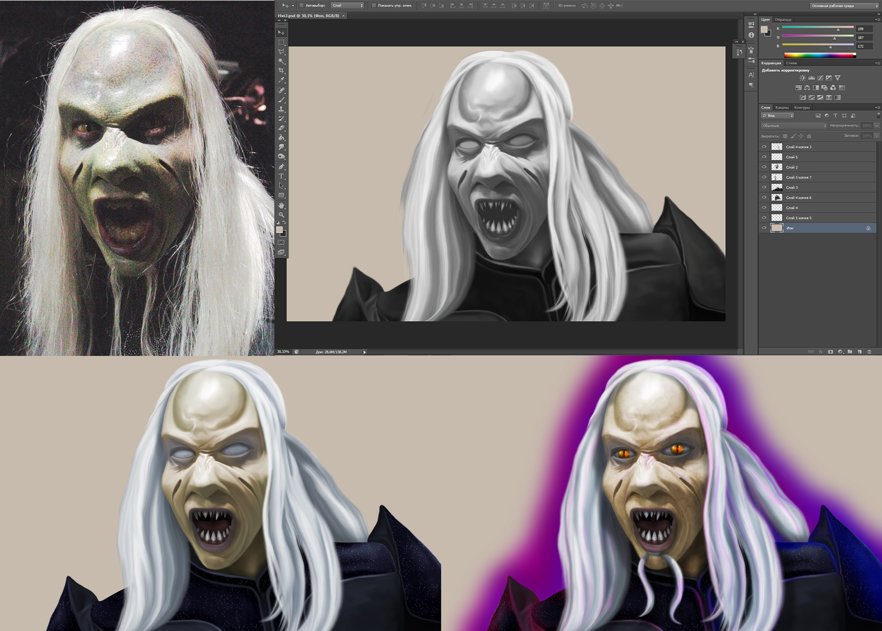 Wraith Neo portrait in process