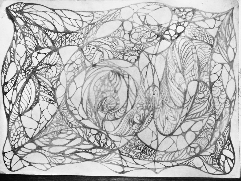 Abstract ornament 2 photo of the pencil sketch