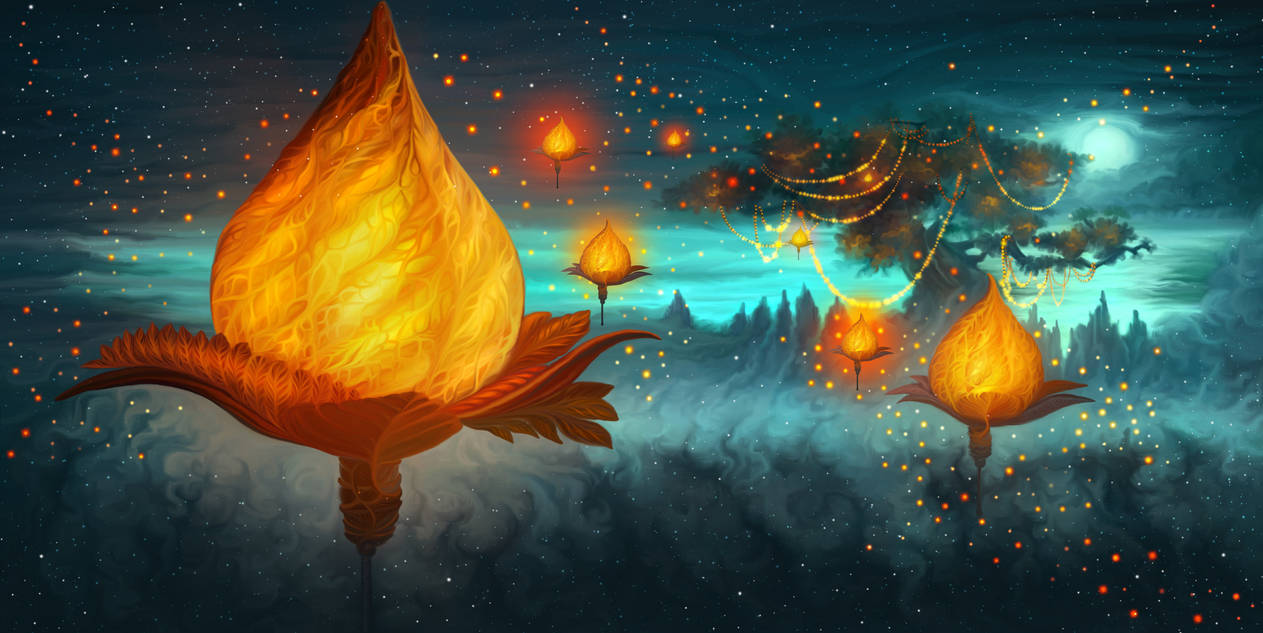 Magical lights by exobiologyart on DeviantArt