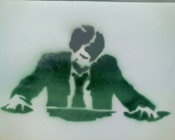 Man in Suit: Spray Paint by RetainGridUS