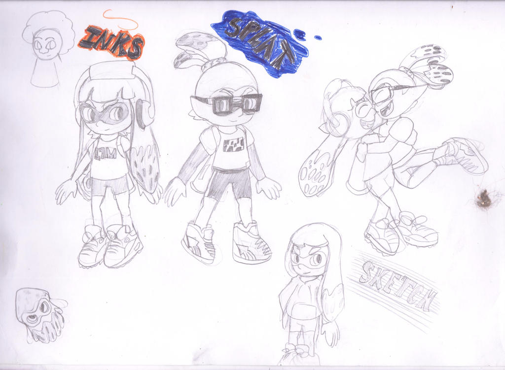 Complex Splatoon Drawing Splatoon Sketches by the-slinky-kid on DeviantArt