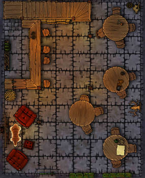 Dungeons and Dragons - Tiled Tavern Map