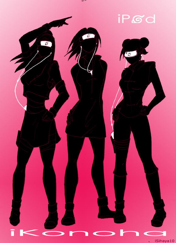 Girls from Konoha - iPod Style by sihaya10