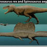 Spinosaurus and Tyrannosaurus Size