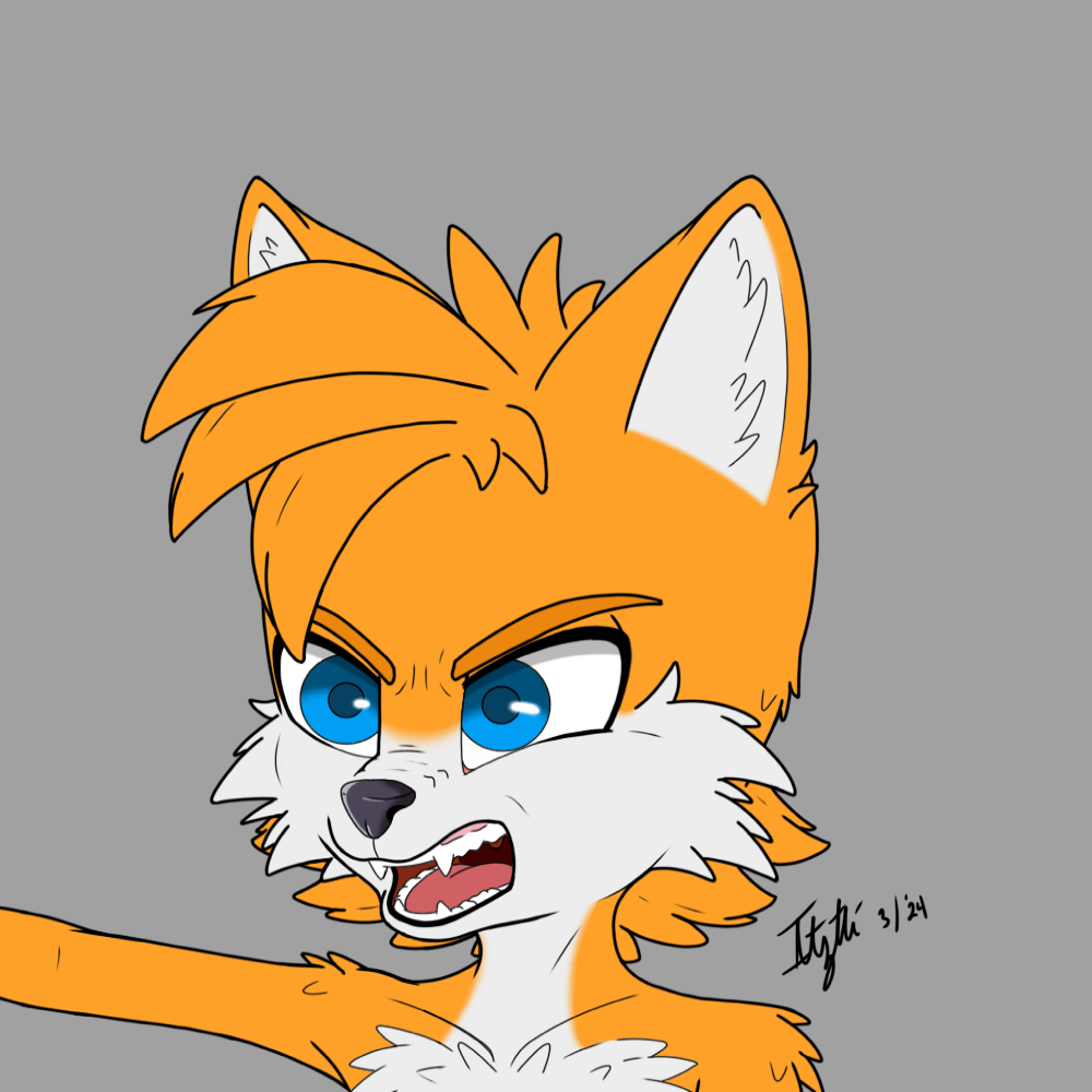 Tails Headshot Tails - Furry Style by ItztliOcelotl on DeviantArt