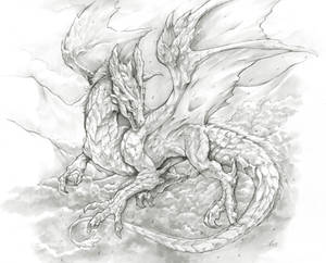 Moss dragon young line art Ver 2 by Chaos-Draco