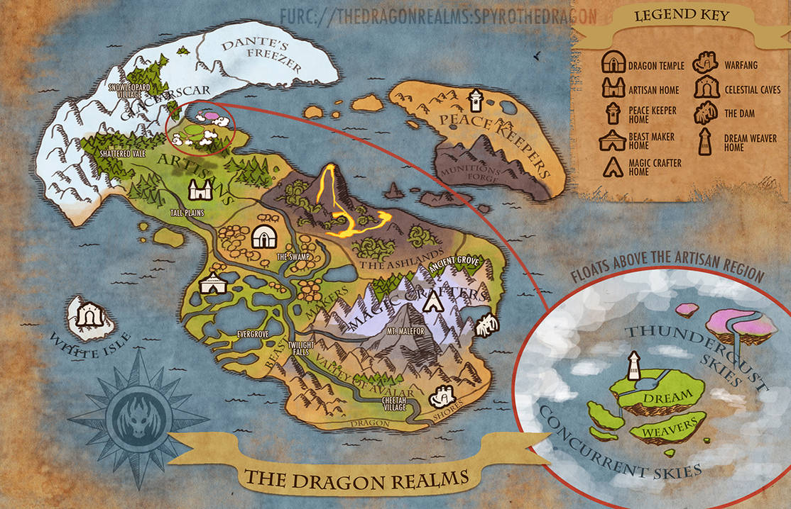 The Dragon Realms Map by weremagnus on DeviantArt