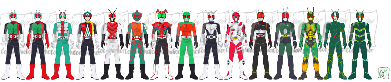 All Main Showa Rider by Coeghepher on DeviantArt