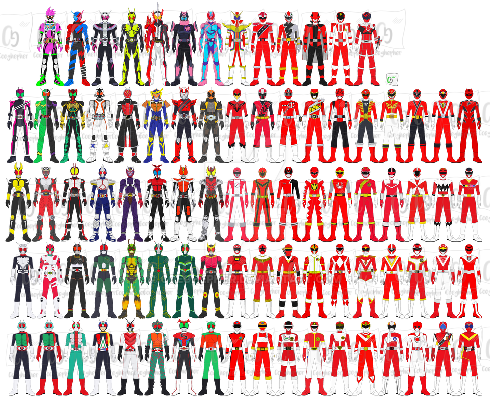 Kamen Rider 50th And Super Sentai 45th by Coeghepher on DeviantArt