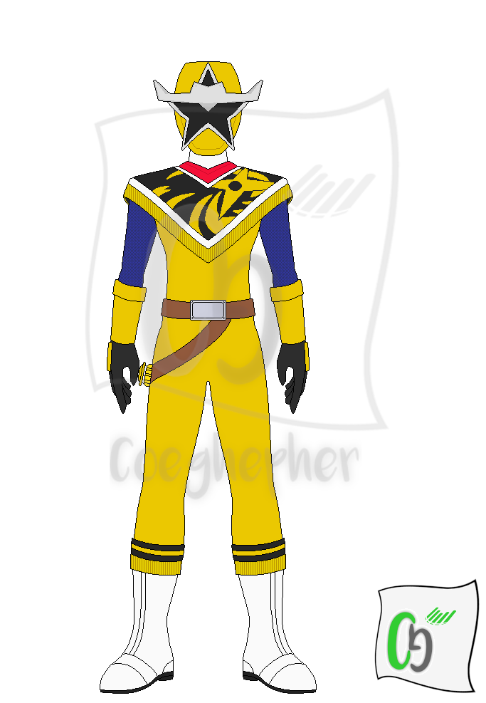 How To Draw Gold Ranger Ninja Steel