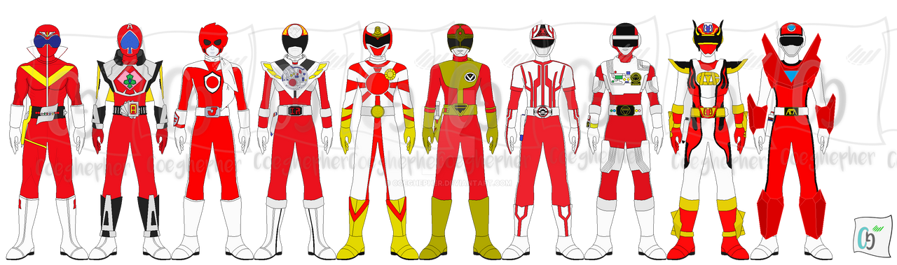 OC Red Sentai Power-Up (Goranger - Flashman) by Coeghepher on DeviantArt