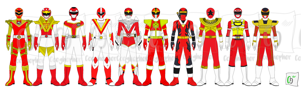 OC Red Sentai Power-Up (Maskman - Megaranger) by Coeghepher on DeviantArt