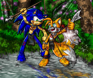 Sonic and Tails Tribal