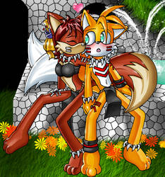 Tails and Fiona Kiss