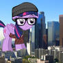 Giant Hipster Princess Twilight in Los Angeles