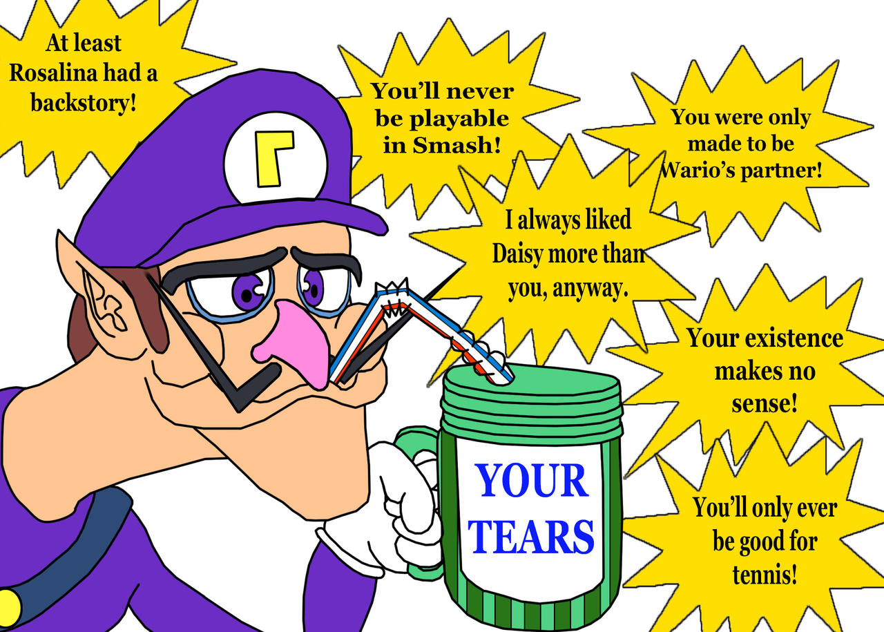 Waluigi Drinking Tears Meme By Marioluigi721 On Deviantart Waluigi Drinking Tears Meme By Marioluigi721 On Deviantart