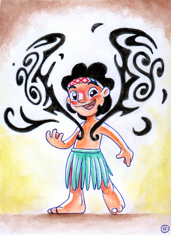 Little Maori kid