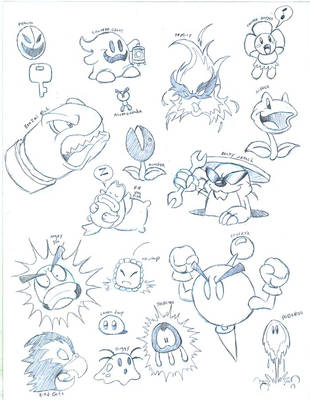 Some Mario enemies