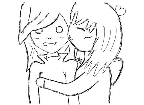 Me kissing Ayus (scetch)