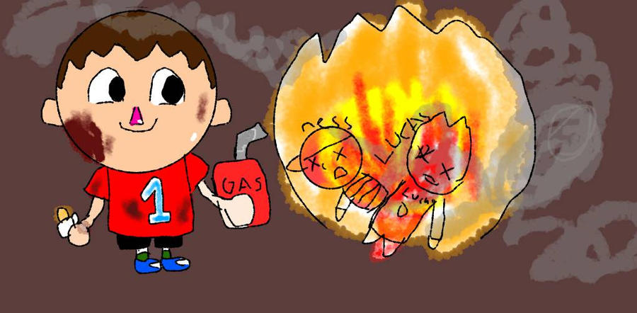 setting ness and lucas on fire