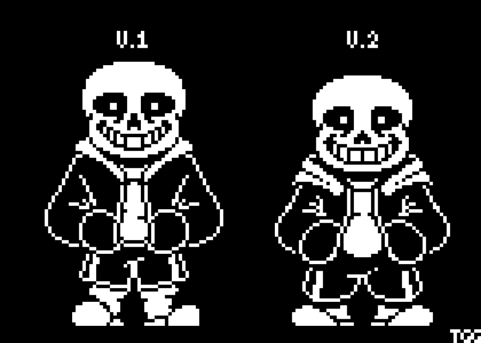 Improved Sans' battle sprite (sorry because of the watermark but i