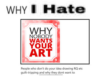 Why I hate people do their promise art thing