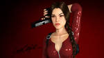 Lara Croft In Red - HD Wallpaper by Rockeeterl