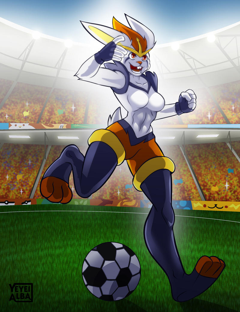Cinderace goes for the gol!
