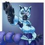 COMM krystal helmet on