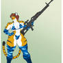 C-cat girl with big toy