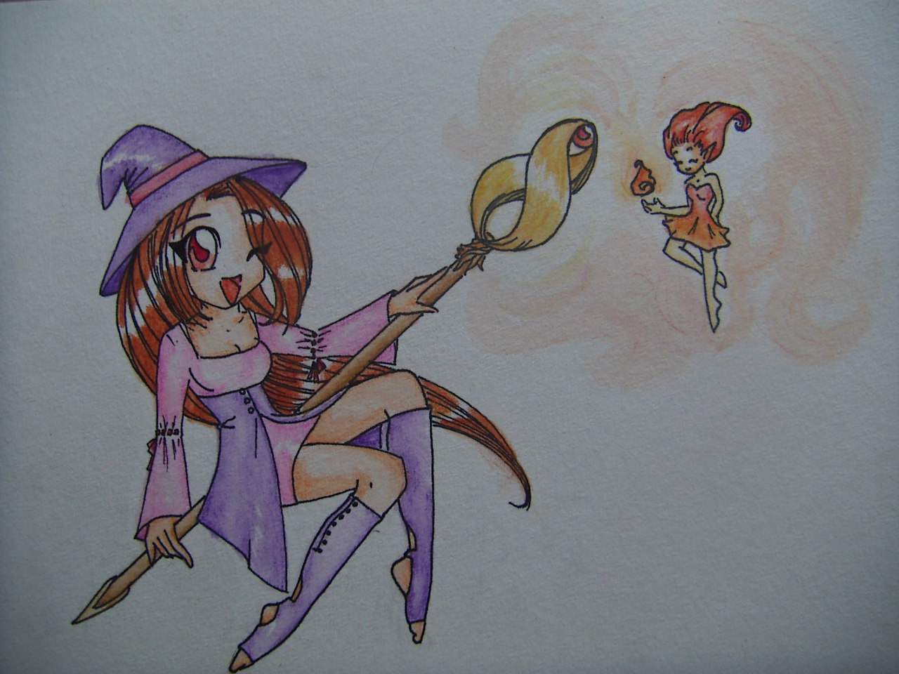 Witch and fire fairy