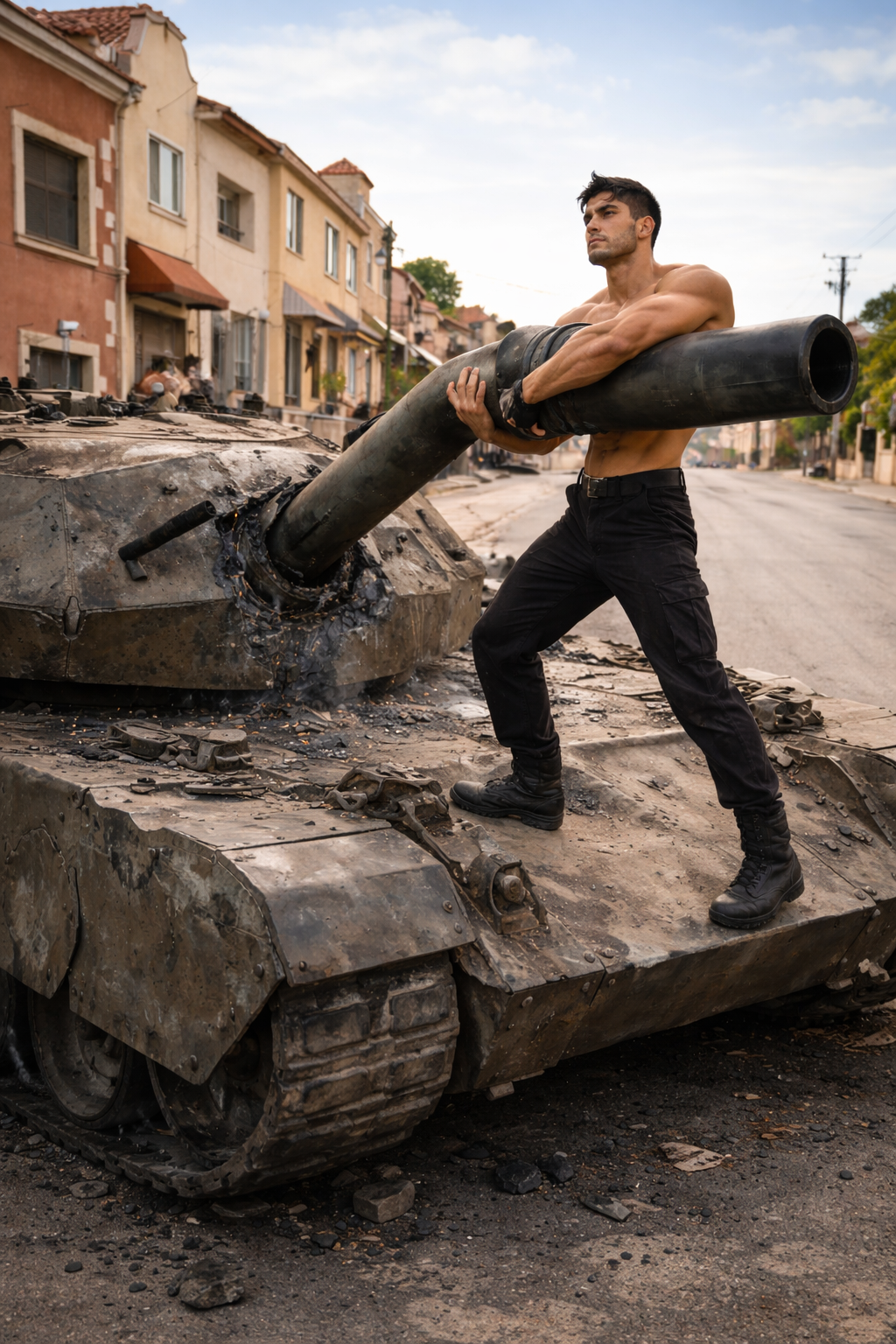 Man Rides Tanks Playing with a tank. by astraddsomm on DeviantArt