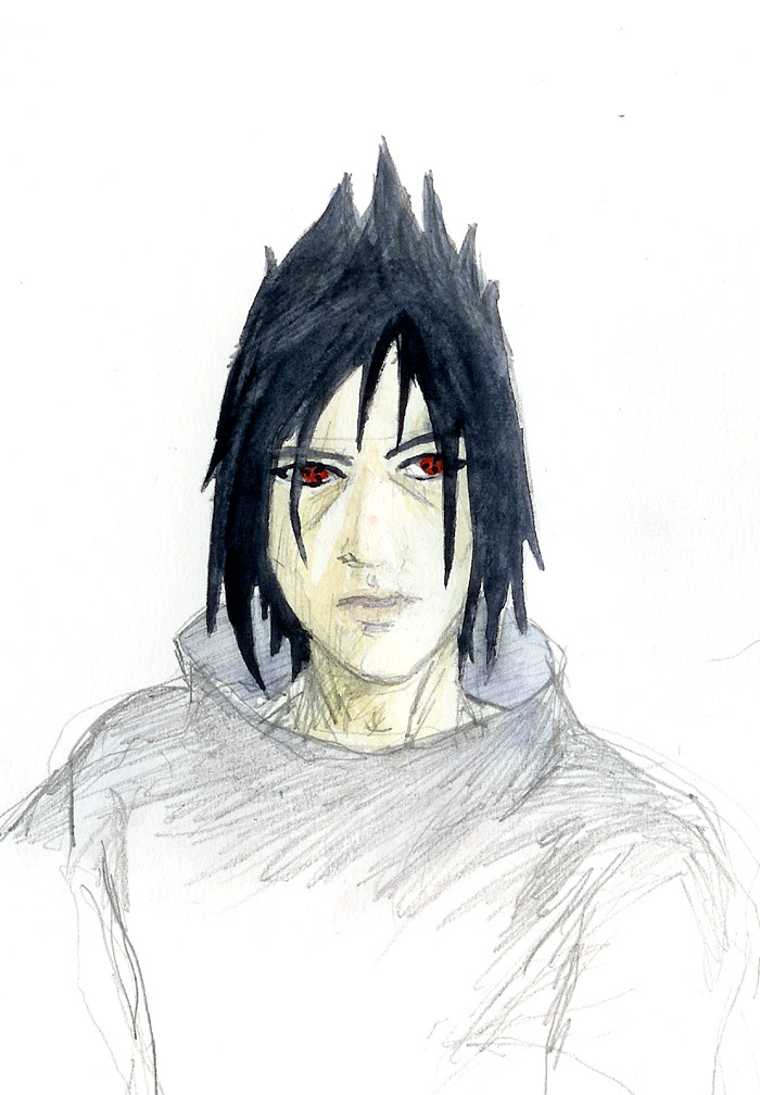 Sasuke's face