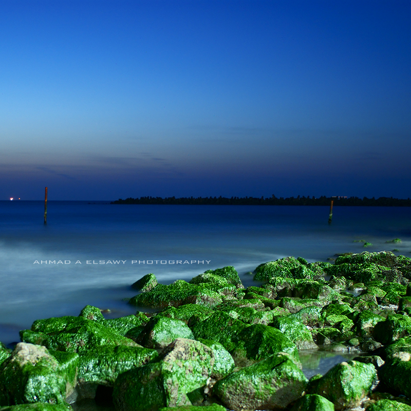 blue and green