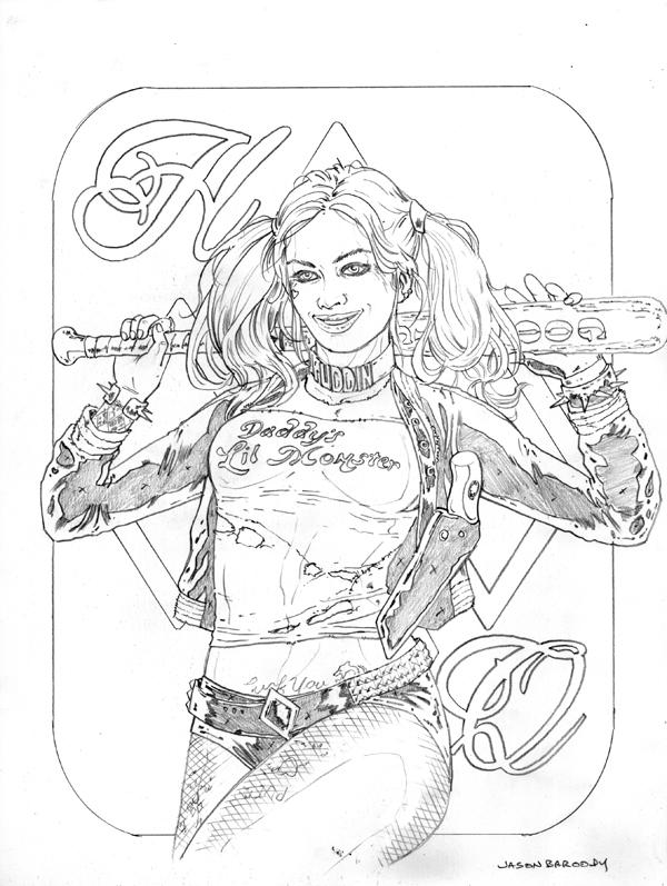 Harley Quinn / pencils by jasonbaroody on DeviantArt