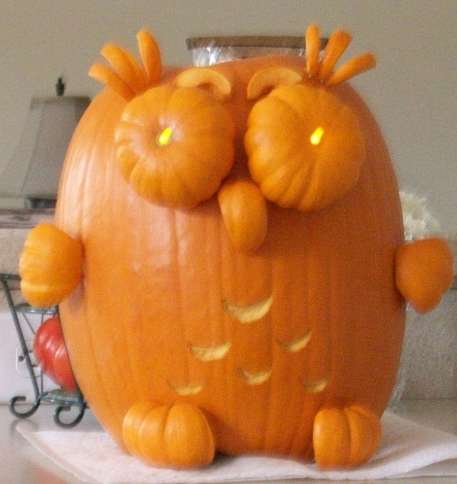 Owl Pumpkin by mizz-izzy-crafts on DeviantArt