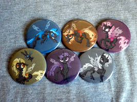 Mane 6 Changeling Buttons