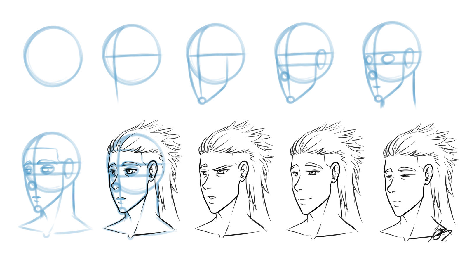 Left Quarter View Example Quarter View Face Tutorial by Juacamo on DeviantArt